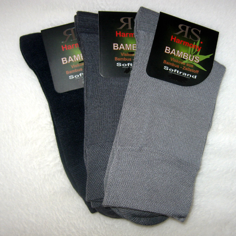 3 Paar Bambus Socken verschiedene Grautöne
