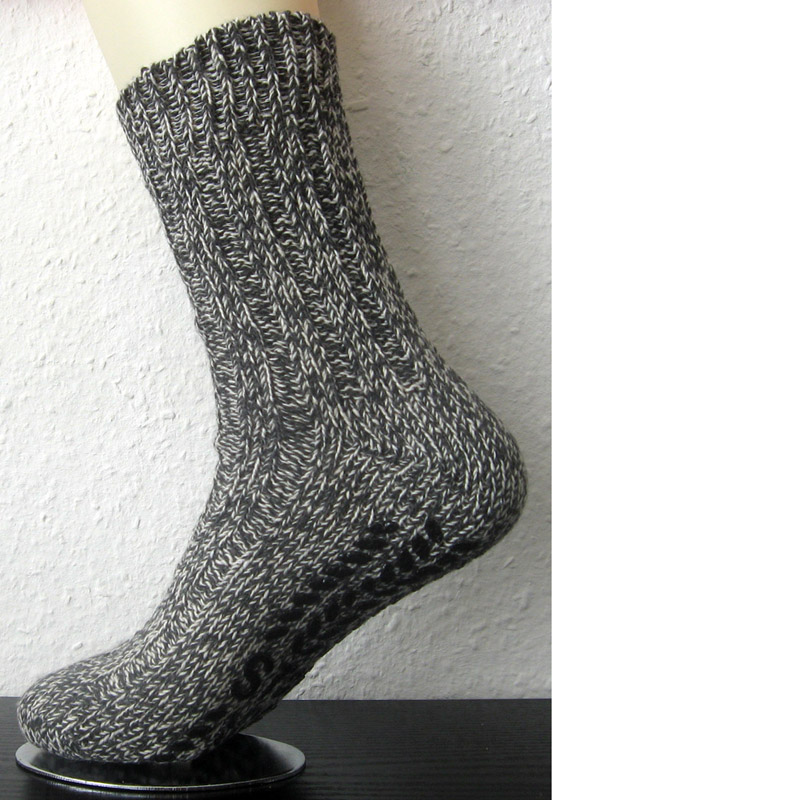 1 Paar ABS Norweger Stoppersocken Dunkelgrau