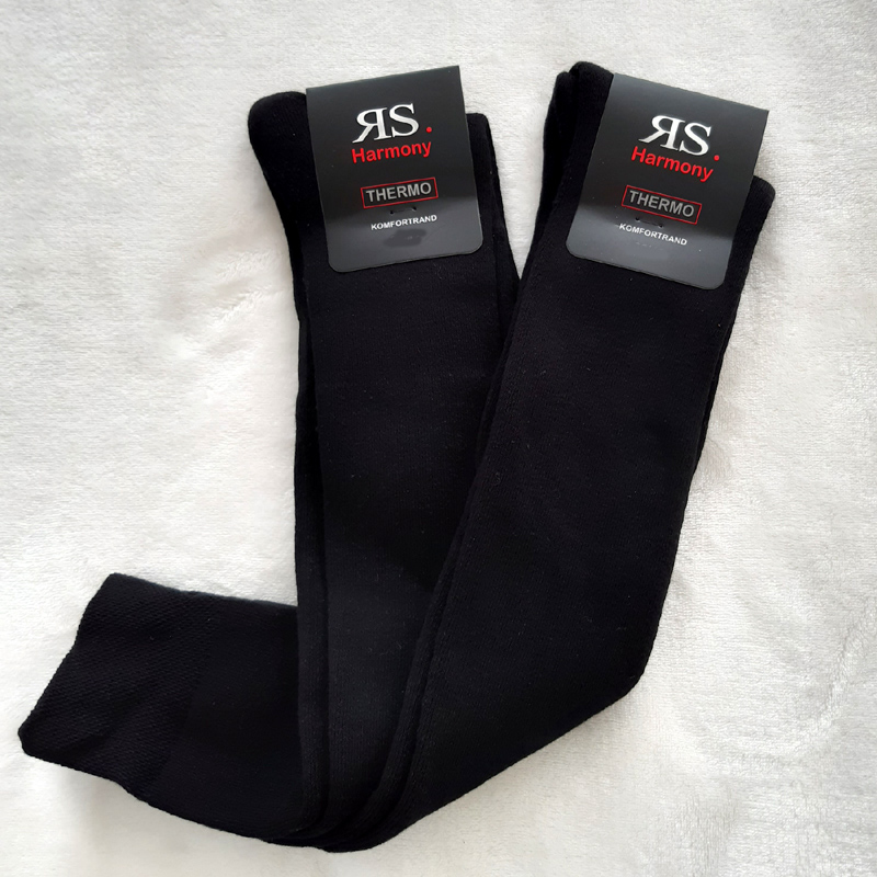 2 Paar RS Damen Thermo Kniestrümpfe Komfortbund Schwarz
