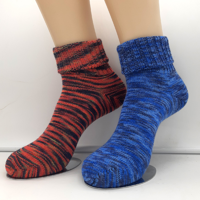 2 Paar MH Soft Alpaka Wollsocken mit Umschlag Multicolor Farbe 3
