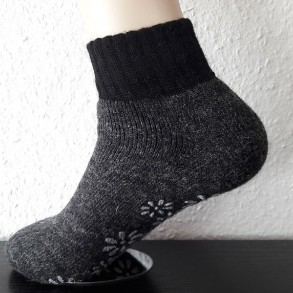 1 Paar ABS Stoppersocken mit Wolle Anthrazit